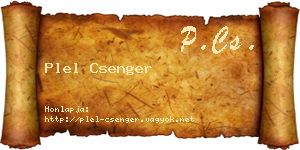Plel Csenger névjegykártya